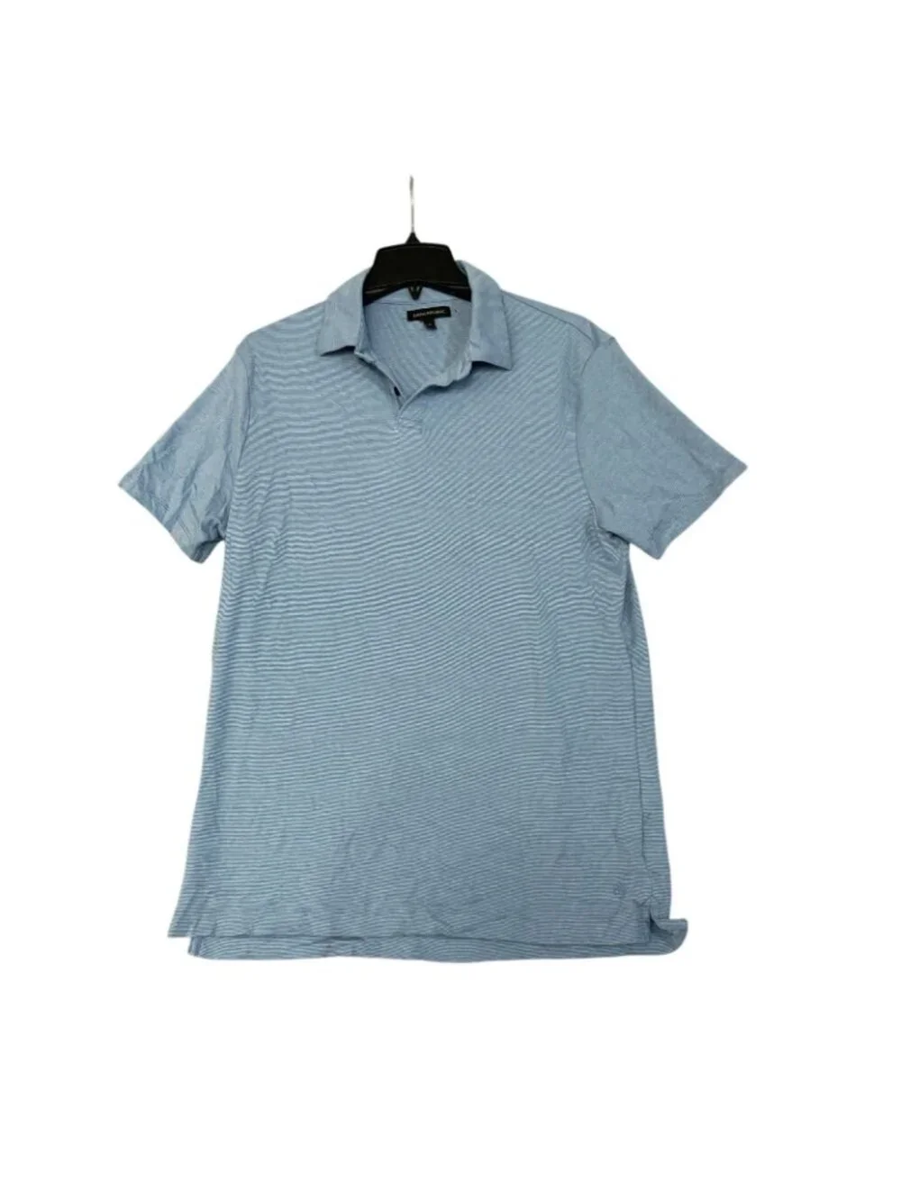 NWOT Banana Republic Men's Light Blue Polo Shirt 100% Cotton Short Sleeve